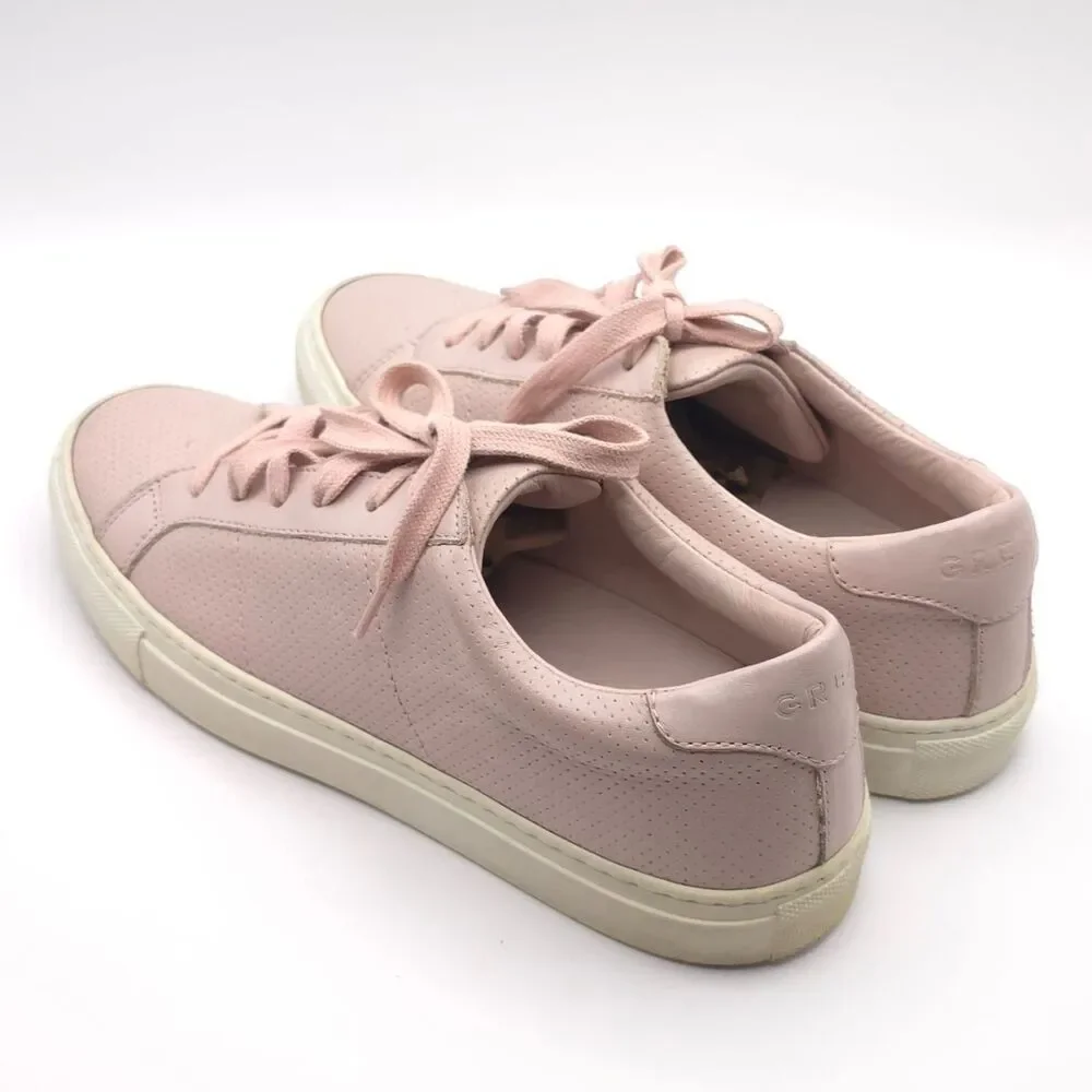 GREATS Brooklyn Size US 10 Women’s Royale Perforated Pink White Leather Sneakers
